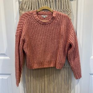 Knitted light pink sweater
